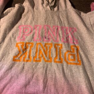 PINK Victoria's Secret Light Gray Hooded Sweatshirt